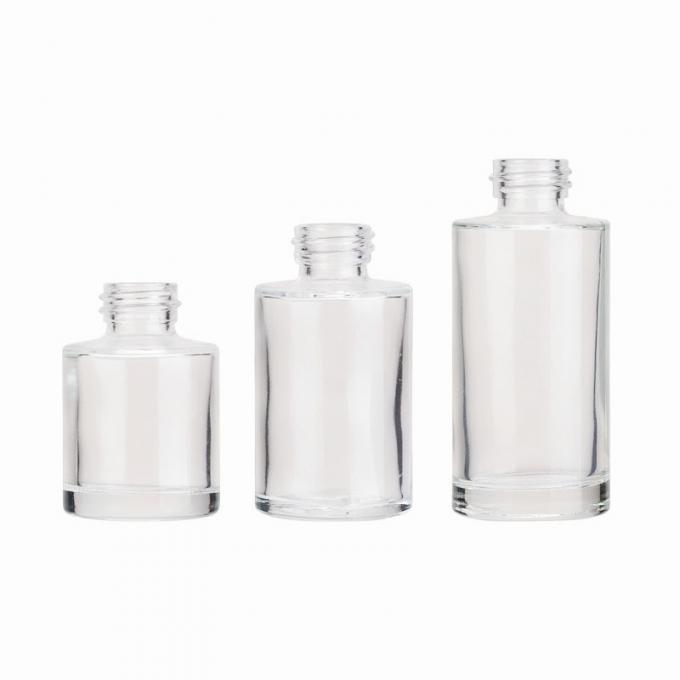 Simple Round Glass Foundation Bottle with Free Samples Transparent Glossy Finish 1
